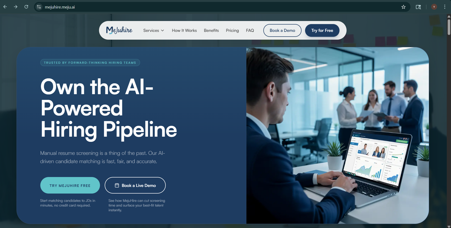 Visit the MejuHire homepage