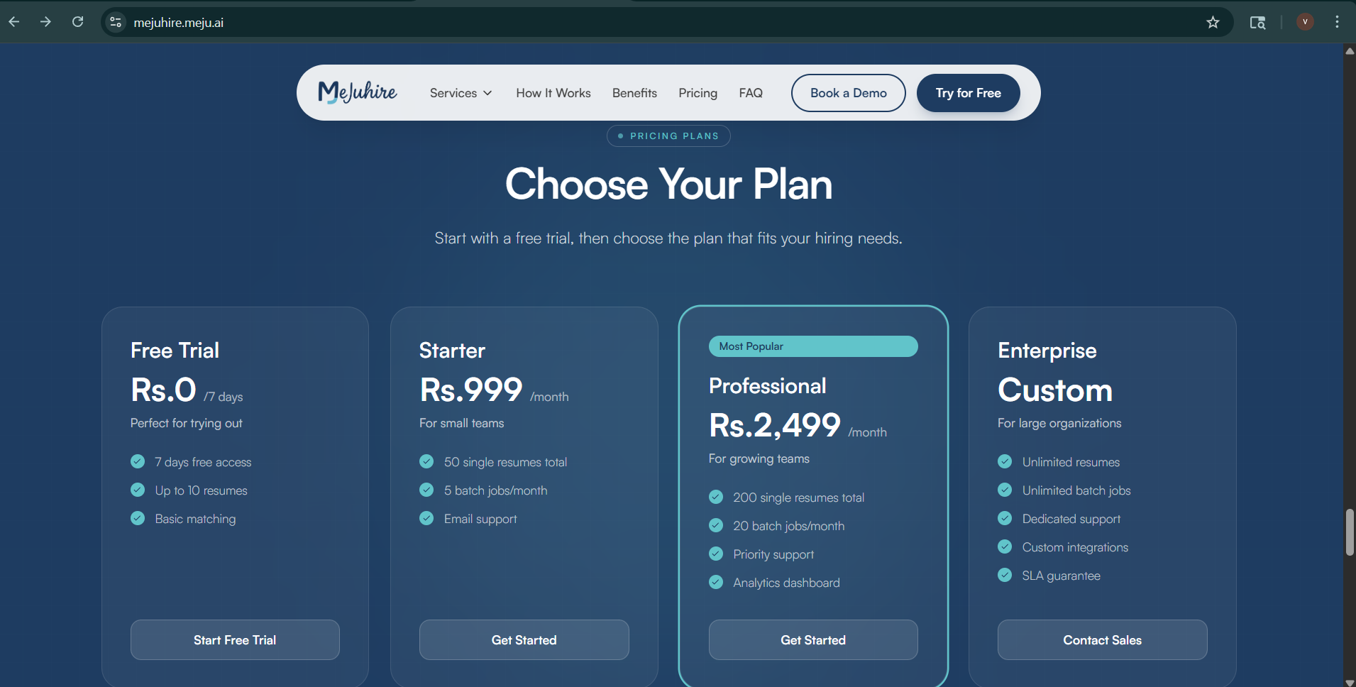Review the Pricing section
